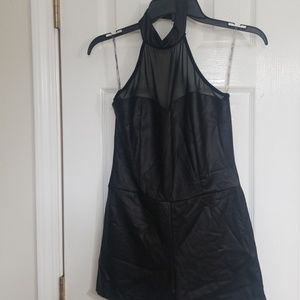 NWT faux leather short outfit
